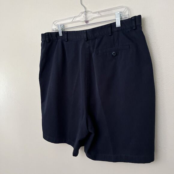 LL Bean Original Fit Expandable Waist Twill Cotton Chino Shorts, Navy- Size 18 - Picture 6 of 7